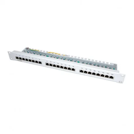 Roline VALUE Cat.5e/Class D 19" Patch Panel 24-porta STP, svijetlo sivi - Umag