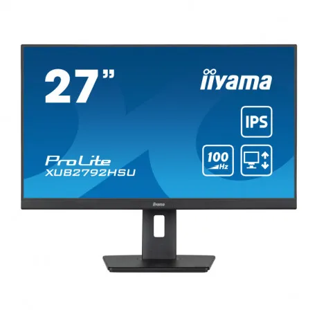 IIYAMA 27” XUB2792HSU-B6 FHD (1920x1080) IPS, Pivot, 100Hz, 16:9, 0.4ms, 250 cd/m2, 1300:1, HDMI/DP, 4×USB-A, zvučnici, crni - Umag