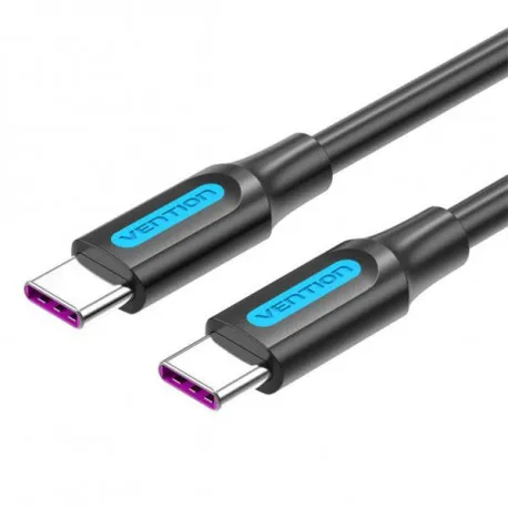 Vention USB 2.0 C Male to Male 5A Cable 2m, Black - Umag