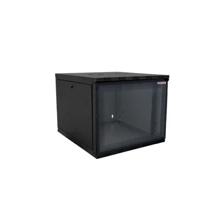 Canovate 19" 6U 540x550x322 ECO SINGLE zidni ormar s bočnim pločama koje se mogu otvoriti izvana, crni (WEO-9-06F5F) - Umag