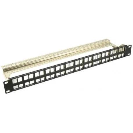 NaviaTec 1U 48 portni prazni patch panel, crni - Umag