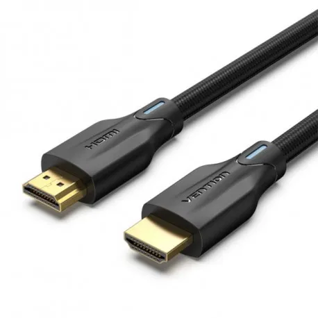 vention cotton braided 8k ultra high speed hdmi cable 2m black - slika 1
