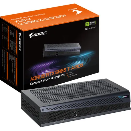 GIGABYTE AORUS RTX 5060 Ti AI BOX, GeForce RTX 5060 Ti 16GB, Thunderbolt 5 plug and play, 1x Thunder - Umag