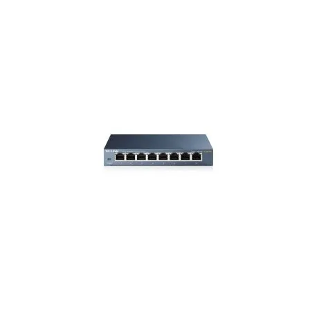 Switch TP-Link TL-SG108, 8-port Metal Gigabit Switch, 5 10/100/1000M RJ45 ports, supports GMP Snoopi - Umag