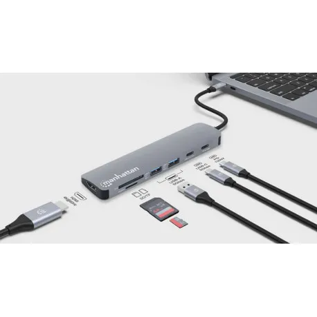 Manhattan docking USB-C 7 u 1 HDMI 4K@60Hz - Umag
