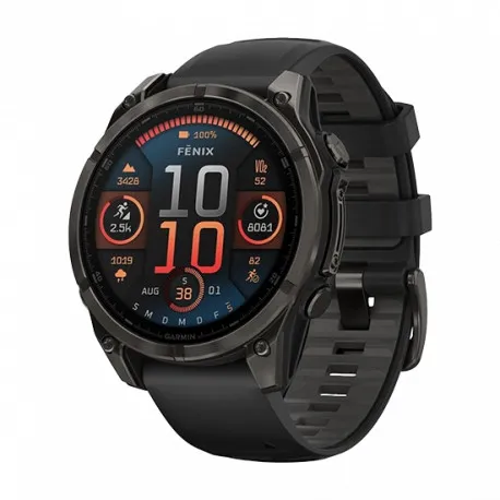watch garmin fenix 8 gps 47mm silicon black band - black - slika 1