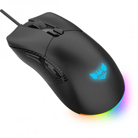 Gaming mouse BYTEZONE Ghost wired / RGB (16,8M colors) / max DPI 19K / optical / paracord cabel (black) - Umag