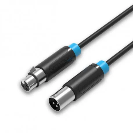 vention xlr audio extension cable 15m black - slika 1