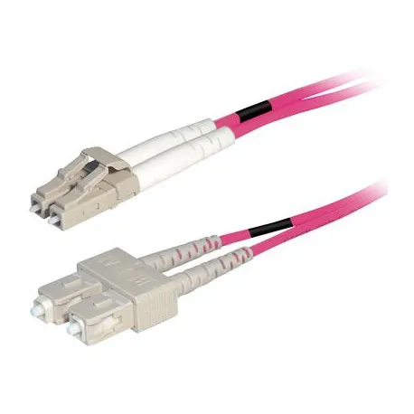 Transmedia Fibre optic MM OM4 Duplex Patch cable LC-SC 2m - Umag