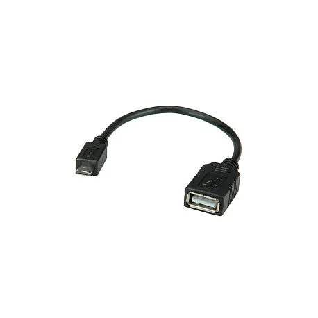 Roline VALUE USB2.0 kabel TIP A(F) na Micro B(M), 0.15m, crni - Umag