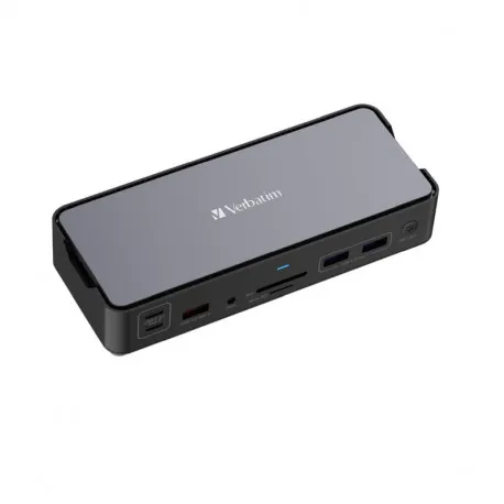 Verbatim CDS-15 portni USB-C Pro Docking Station 2×HDMI / DP / RJ45 / USB-A 3.1 / 2×USB-A 3.0 / USB-A / 2×USB-C / SD / microS - Umag