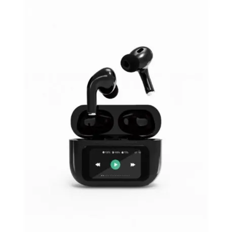 gembird bt tws in-ears with lcd display and active noise cancelling, black - slika 1