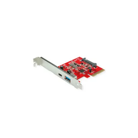 Roline PCIe ×4 adapter, USB3.2 Gen2, 1×USB-A + 1×USB-C - Umag