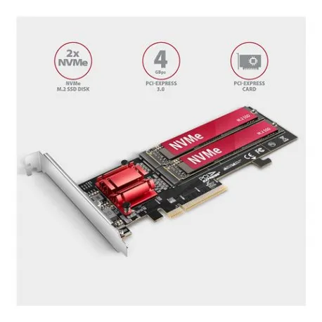 axagon pcem2-nd pci-e 3.0 8x - m.2 ssd nvme - slika 1