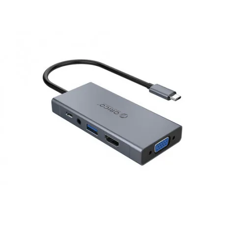 usb-c, 5 in 1, usb 3.0, hdmi, vga, audio, pd 60w, orico mc-u501p - slika 1