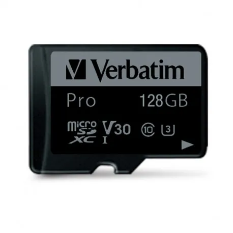 Verbatim memorijska kartica PRO Micro SDXC 128GB, U3, A2, V30, Class 10 Card + adapter - Umag
