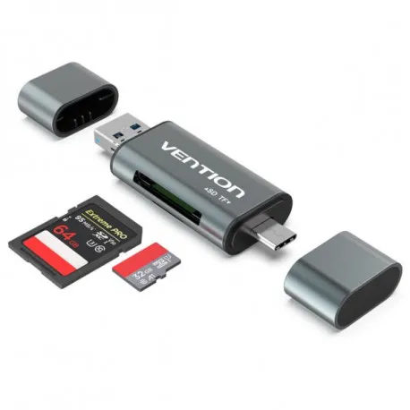 vention usb 3.0 multi-function card reader gray - slika 1