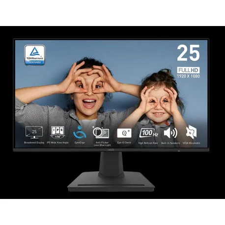 MSI PRO MP252 Professional Business Monitor, 24.5", IPS, 1920 x 1080 (FHD), 100Hz, 300nits, 1ms/4ms, - Umag