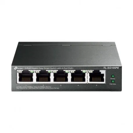 tp-link 5-port gigabit poe easy smart preklopnik (switch), 5×10/100/1000m rj45, 4×poe+, metalno kućište, 13" (65w) - slika 1