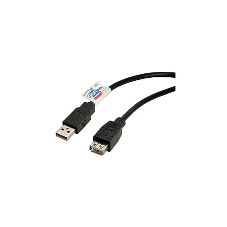 Roline USB2.0 kabel TIP A-A M/F 1.8m, crni (produžni) - Umag