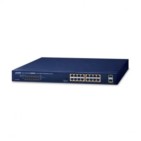 PLANET Gigabit PoE preklopnik 16-port 10/100/1000T 802.3at PoE + 2-Port 1000X SFP (240W) - Umag