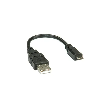 Roline USB2.0 kabel TIP A(M) na Micro B(M), 0.15m, crni - Umag