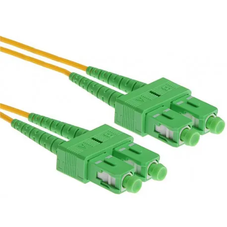 NFO Patch cord, SC APC-SC APC, Singlemode 9 125, G.657A2, Duplex, 10m - Umag