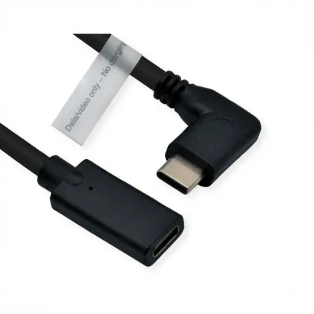 Roline USB-C produžni kabel (DP Alt Mode) C-C, M- kutni/F, 2m - Umag