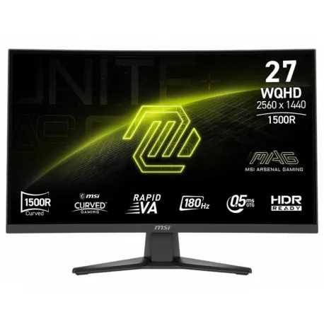 monitor msi mag 275cqf e18 / 27" / wqhd / rapid va / 180hz / 0.5ms (gtg) / curved / black - slika 1