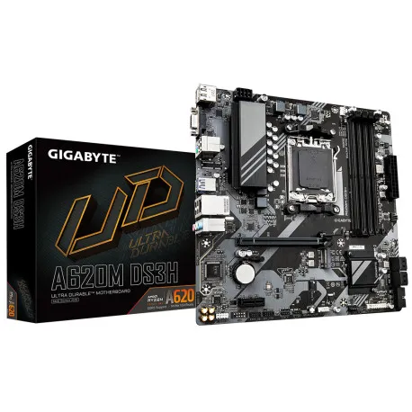 Gigabyte MB A620M DS3H, S.AM5 4x DDR5/7600(OC), PCIe 4.0, G-LAN, HDMI/DP/VGA, USB-C, mATX - Umag