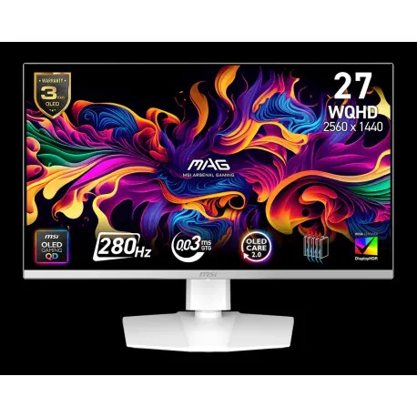 MSI MAG 272QPW QD-OLED X28 Gaming Monitor, 26.5", QD-OLED, 280Hz, QHD (2560x1440), 0.03ms, 1000 Nits - Umag