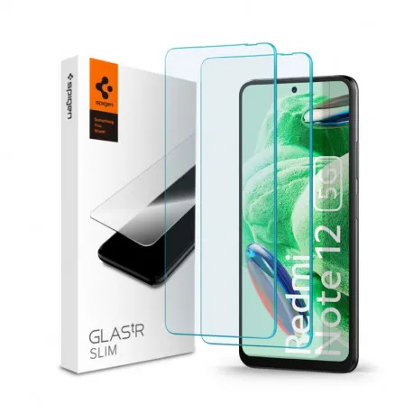 spigen glass tr slim, zaštitno staklo za ekran telefona, 2 kom - xiaomi redmi note 12 5g/poco x5 5g (agl06048) - slika 1
