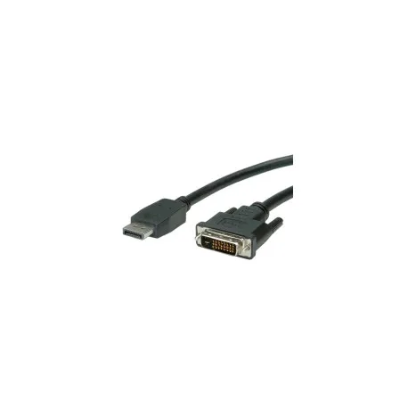 roline value displayport kabel, dp - dvi-d (24+1), m/m, 2.0m, crni - slika 1
