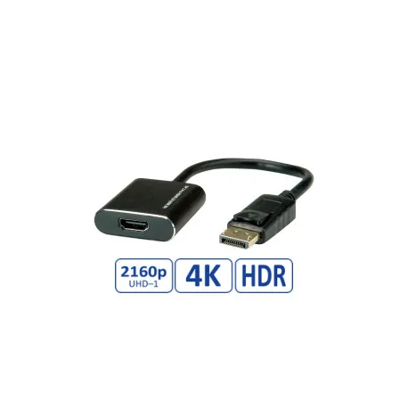 roline adapter/kabel displayport - hdmi, m/f, v1.4, aktivni, 4k60, 0.15m - slika 1