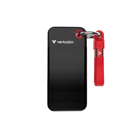 ssd pocket verbatim 32417 256gb 3.2 gen2, usb-c, crno/crvena - slika 1