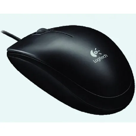 logitech b100 žičani optički miš, crna - slika 1