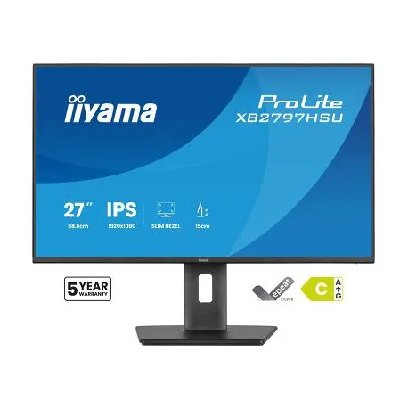 IIYAMA 27" XB2797HSU-B1 FHD (1920x1080) 120Hz, Pivot, 350cd/m2, Speakers, HDMI, DP, 1ms, USB-Ax2, USB-Cx2 - Umag