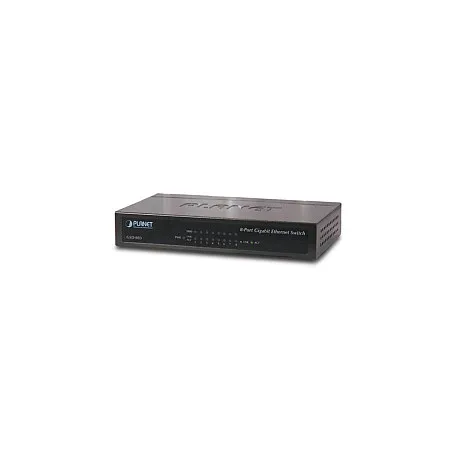 planet gigabit preklopnik (switch) 8-port 10/100/1000mbps, metalno kućište - slika 1