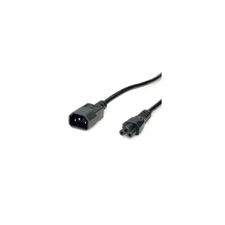 roline value naponski kabel, iec320 c14-c5, m/f, 1.8m, crni - slika 1
