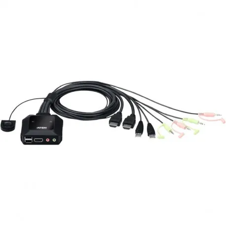 ATEN 2-port USB 4K HDMI KVM Switch sa kablovima (CS22H) - Umag