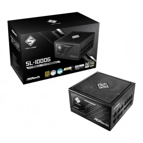 asrock psu steel legend sl-1000g, 1000w, 80 gold, fully modular - slika 1