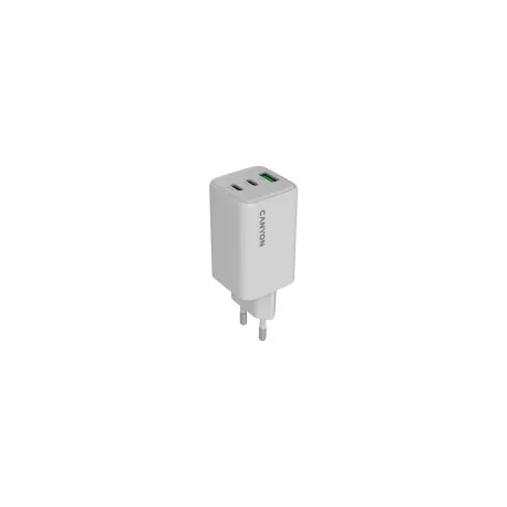 CANYON charger CU65ACC GaN 65W 2xPD 1xQC EU White - Umag
