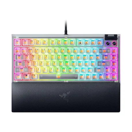 tipkovnica razer blackwidow v4 75%, phantom white, us - slika 1