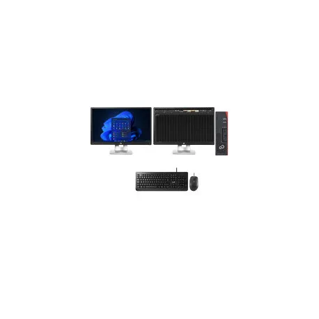 fujitsu esprimo d738 core i5-8500, 16gb ddr4 + 2 x 24'' hp e240 - slika 1