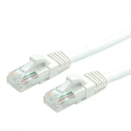 roline value utp mrežni kabel cat.6/class e, halogen-free, 1.0m, bijeli - slika 1