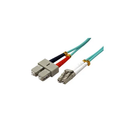roline value optički kabel 50/125µm lc/sc duplex, om3, 1.0m, tirkizni - slika 1