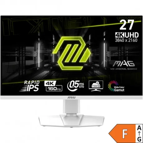 monitor msi msi mag 274urfw 27" / 4k uhd / 160hz / 0,5ms (gtg) (white) – adjustable stand - pd 15w - slika 1