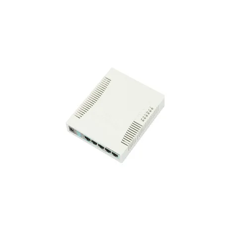 mikrotik cloud smart switch css106-5g-1s (rb260gs) 5-port gigabit smart preklopnik sa sfp cage, swos, plastično kućište, psu - slika 1