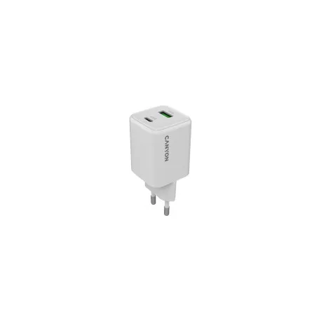 CANYON charger CU45AC GaN 45W 1xPD 1xQC EU White - Umag