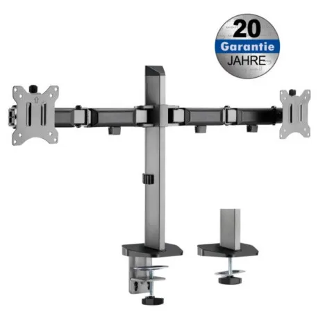 transmedia full-motion desk bracket for 2 flat screens - slika 1